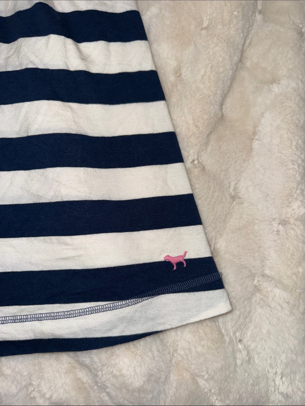 PINK Victoria's Secret Navy and White Striped Mini Dress - Picture 2 of 7